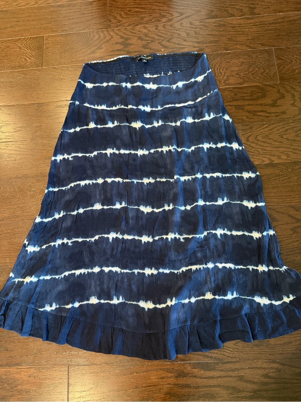 INC Blue Tie-Dye A-Line Skirt - Women's Size XL